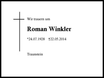 Traueranzeige von Rosa Maria Schillmeier von Region Chiemgau