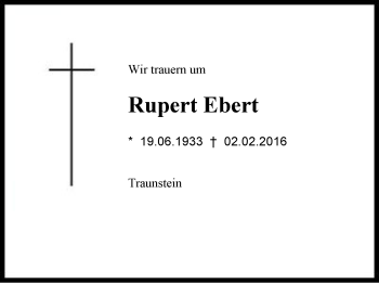 Traueranzeige von Rupert Ebert von Region Chiemgau