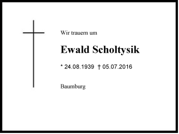 Traueranzeige von Ewald Scholtysik  von Region Chiemgau