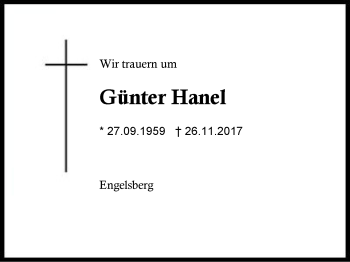 Traueranzeige von Günter Hanel von Region Berchtesgadener Land