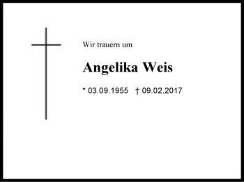 Traueranzeige von Angelika Weis von Region Berchtesgadener Land