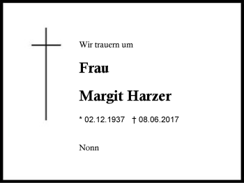 Traueranzeige von Margit Harzer von Region Berchtesgadener Land