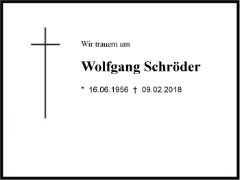 Traueranzeige von Wolfgang  Schröder von Region Chiemgau