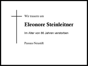 Traueranzeige von Eleonore Steinleitner von Region Berchtesgadener Land