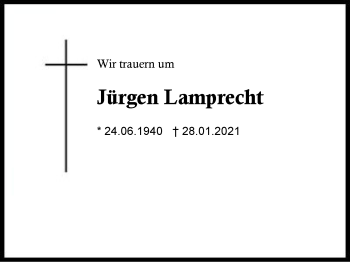 Traueranzeige von Jürgen Lamprecht von Region Berchtesgadener Land