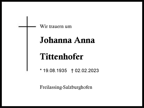 Johanna Anna Tittenhofer