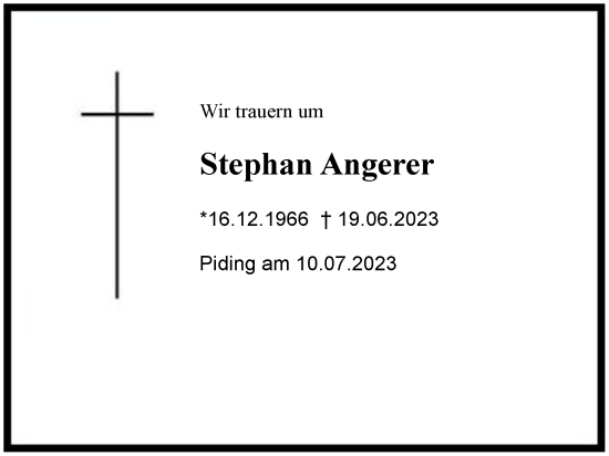 Traueranzeige von Stephan Angerer von Berchtesgaden